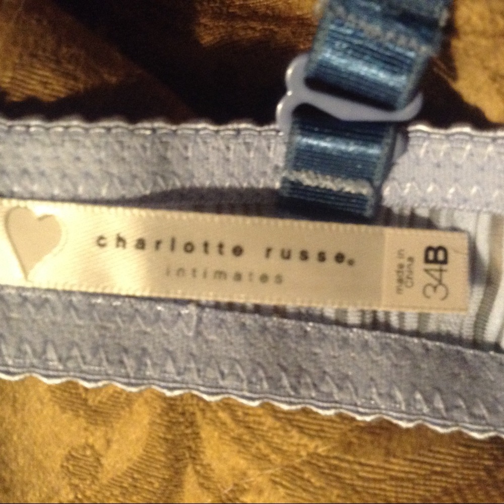 Baby Blue Charlotte Russe Cute Bra NWT, size 34B - Picture 4 of 4